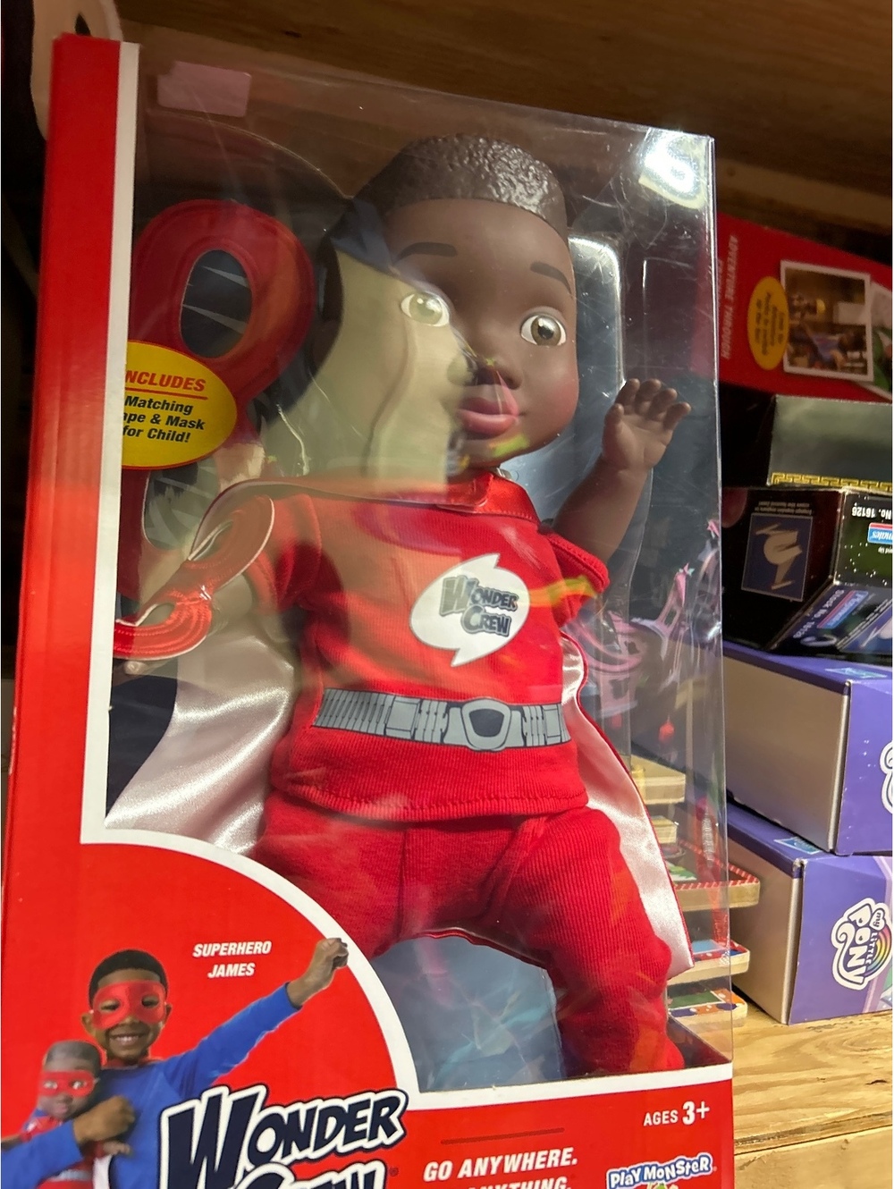 Wonder Crew Superhero James Doll with Matching Mask